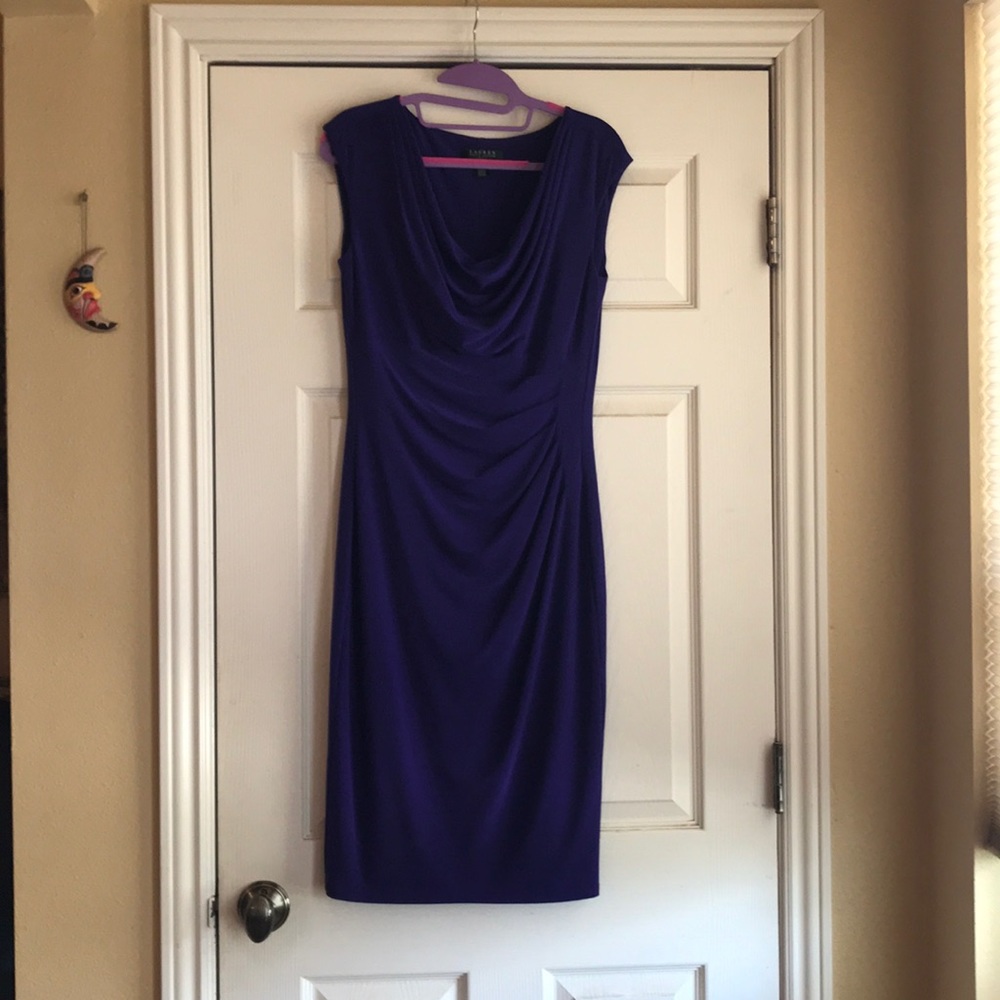 Lauren Ralph Lauren Wrap-Style Jersey Dress Sz  8